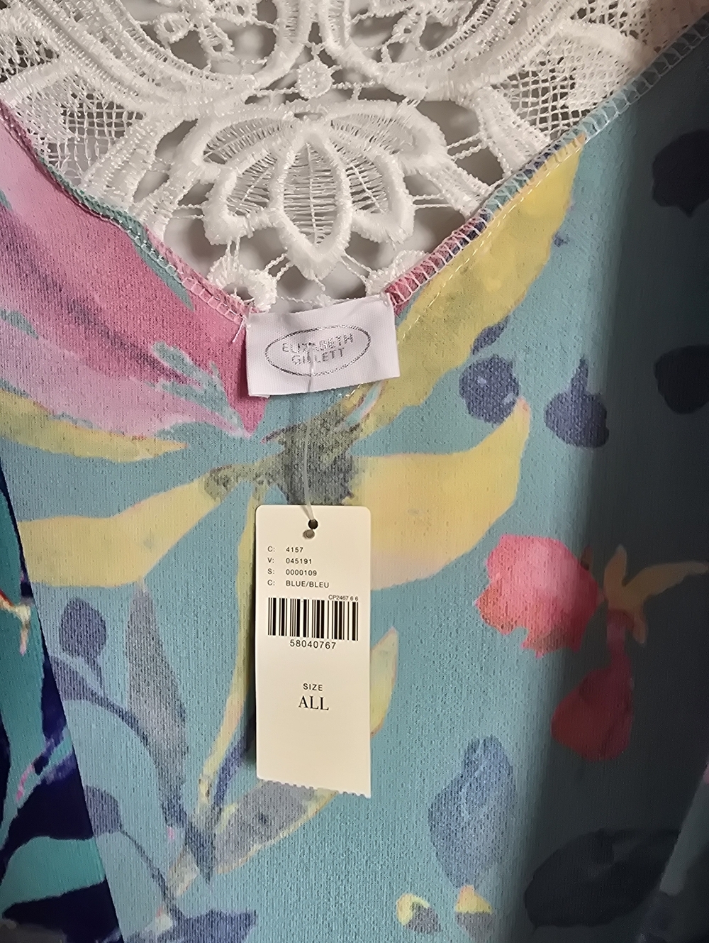 Anthropologie NEW Elizabeth Gillett Mollie Lace Floral Kimono SZ All One Size - Picture 9 of 11
